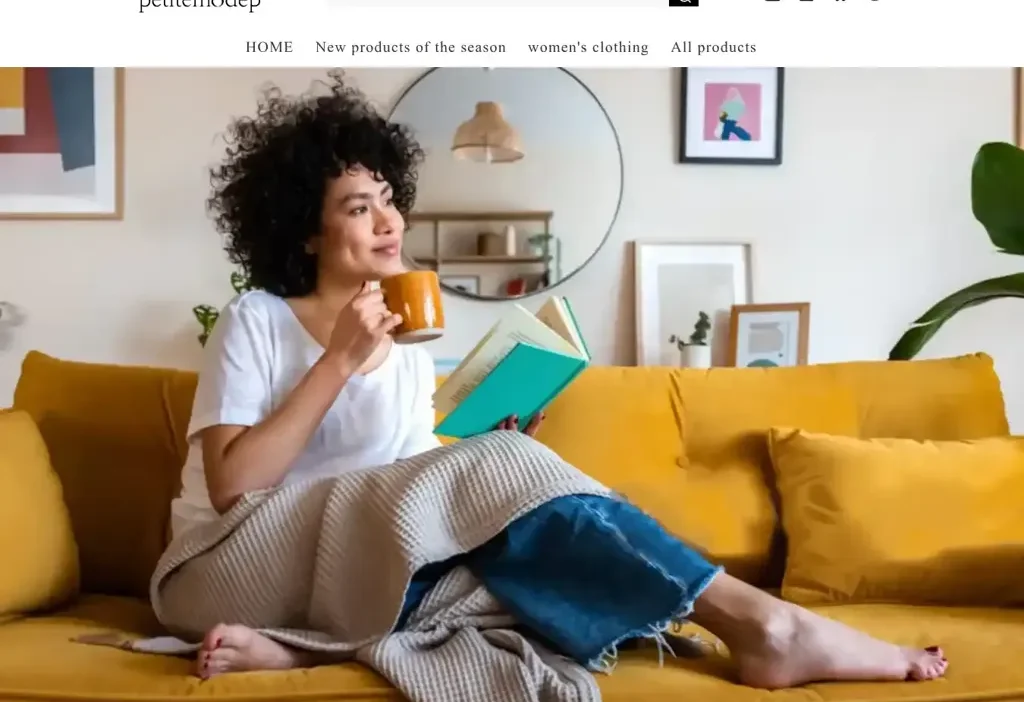 Screenshot of Non-Delivery scam website "Dresshubop.com"