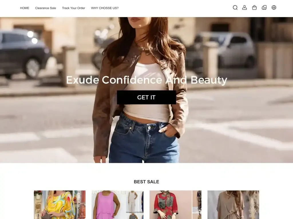 Screenshot of Non-Delivery scam website ""