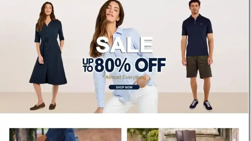 Screenshot of Non-Delivery scam website "Dubarryieofficial.com"