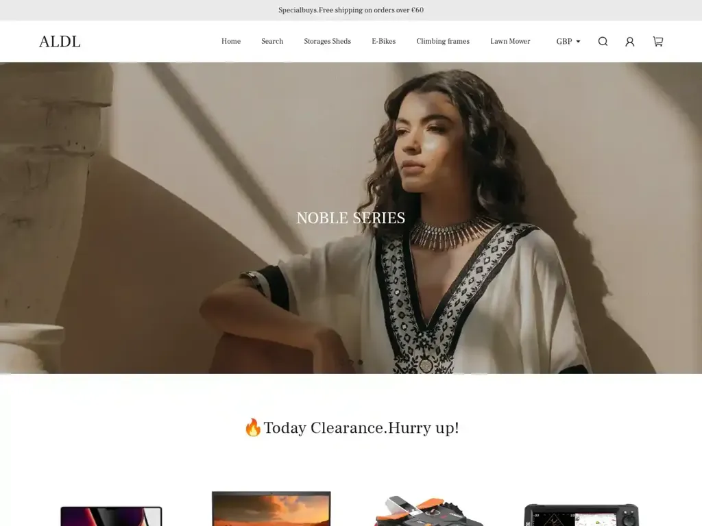 Screenshot of Non-Delivery scam website "500 Internal Server Error"