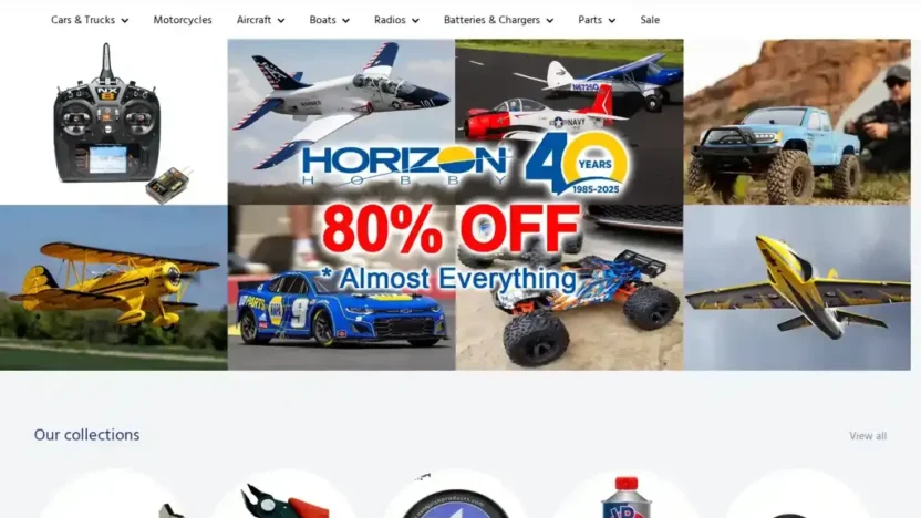 Screenshot of Non-Delivery scam website "Euhorizonhobby.com"
