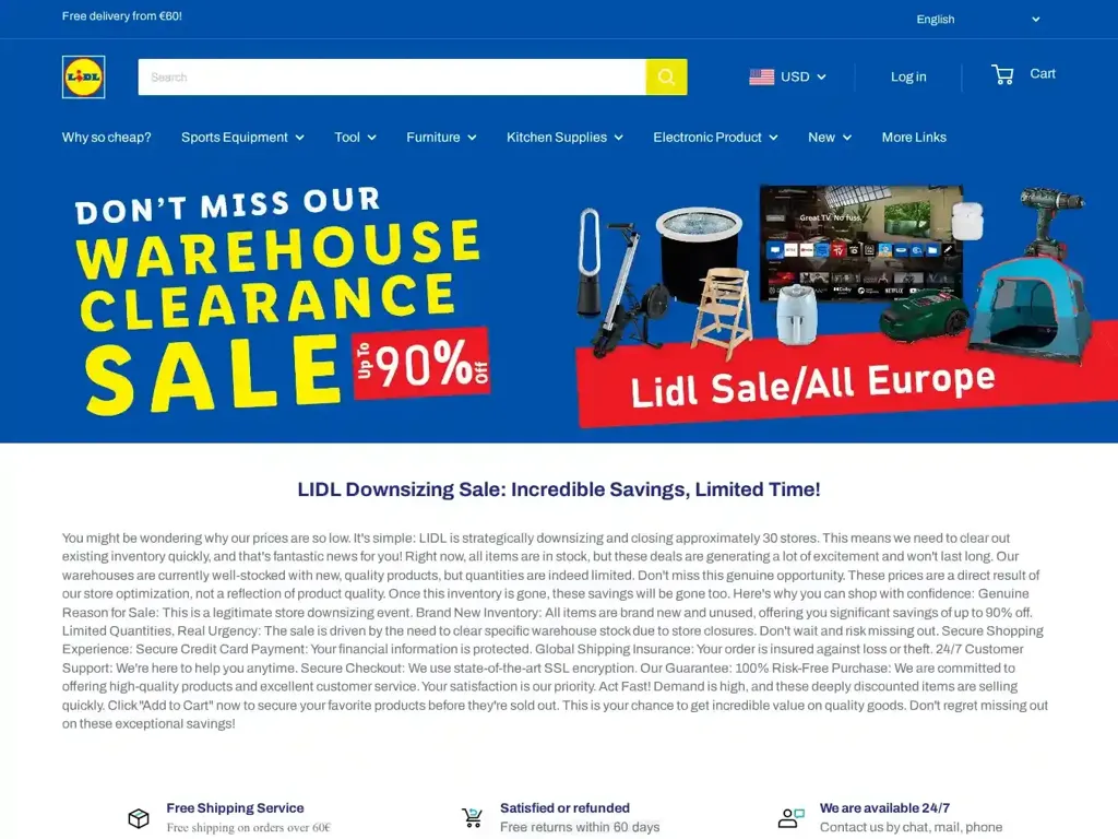 Screenshot of Non-Delivery scam website "500 Internal Server Error"