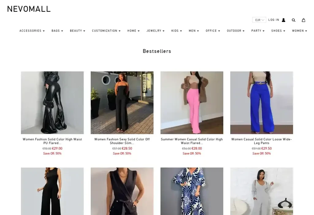 Screenshot of Non-Delivery scam website "Falksvip.com"