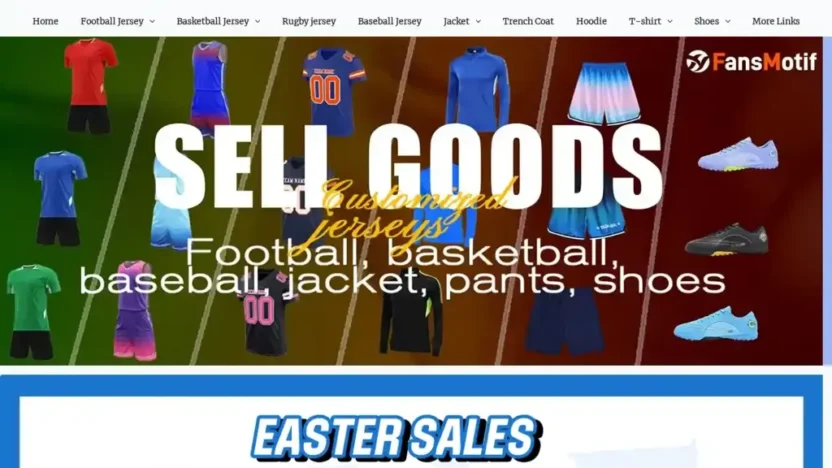 Screenshot of Non-Delivery scam website "Fansmotif7.com"