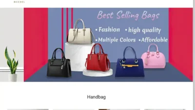 Screenshot of Non-Delivery scam website "Featuredbagshop.online"
