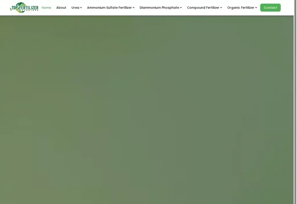 Screenshot of Non-Delivery scam website "Fertilizerexporters.com"