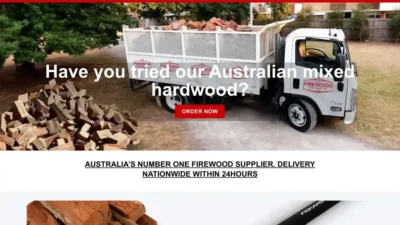 Screenshot of Non-Delivery scam website "Firewoodforsaleau.com"