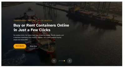 Screenshot of Non-Delivery scam website "Firstchoiceshippingcontainers.com"