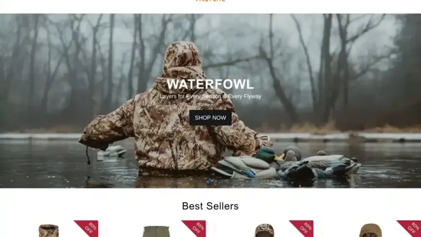 Screenshot of Non-Delivery scam website "Firstlitesale.shop"