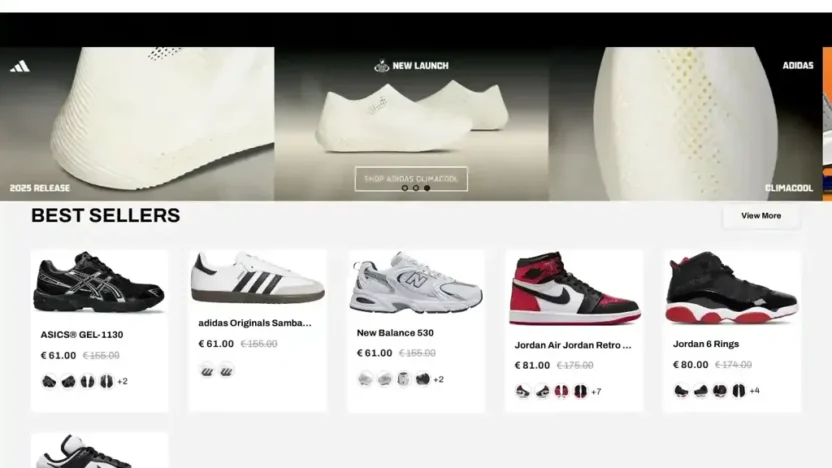Screenshot of Non-Delivery scam website "Footslocker.shop"