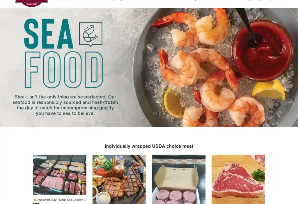 Screenshot of Non-Delivery scam website "Freshfoodonlinesale.shop"