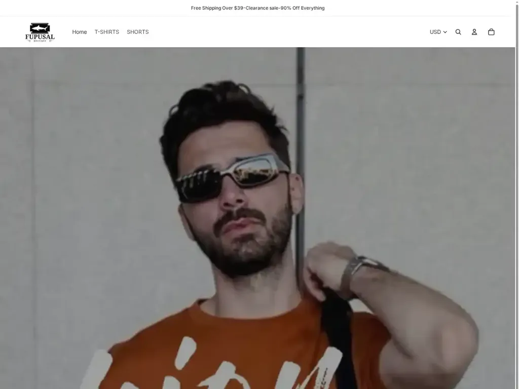 Screenshot of Non-Delivery scam website "FUPUSAL"