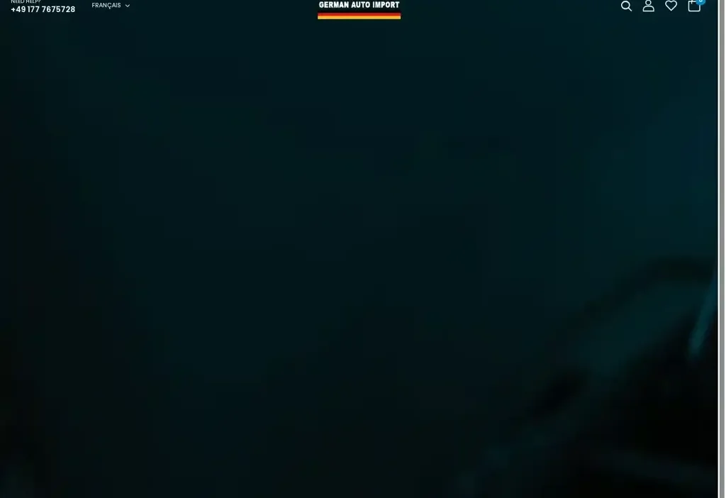 Screenshot of Non-Delivery scam website "German-autoimport.com"