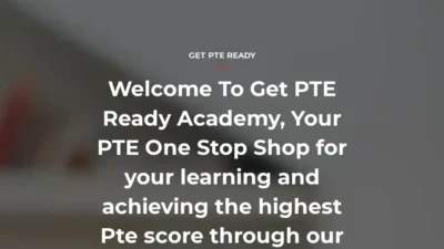 Screenshot of Non-Delivery scam website "Getpteready.com"