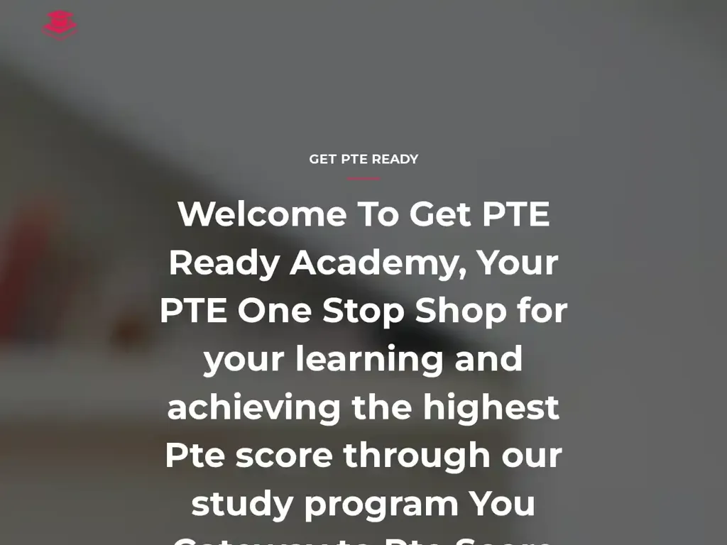 Screenshot of Non-Delivery scam website "Get PTE Ready"