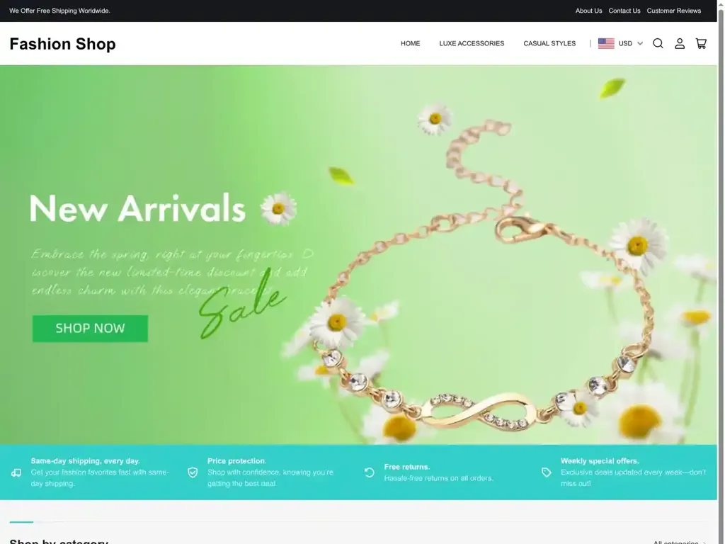 Screenshot of Non-Delivery scam website "loading"