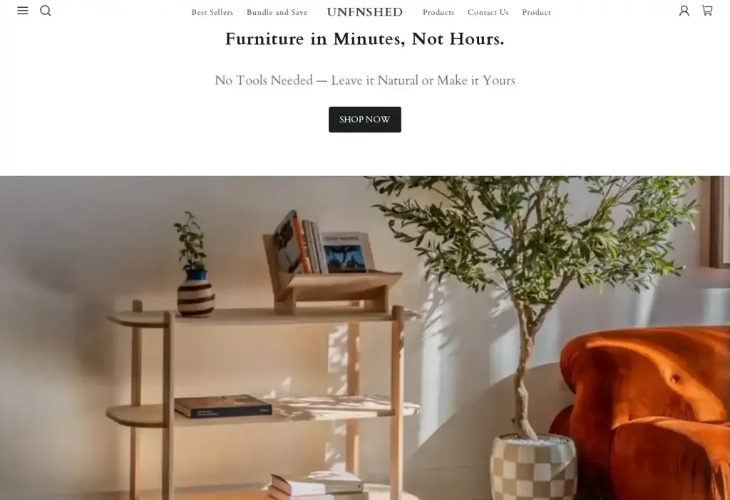 Screenshot of Non-Delivery scam website "Gofurnitureun.com"