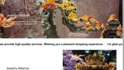 Screenshot of Non-Delivery scam website "Gojewelryalliance.com"