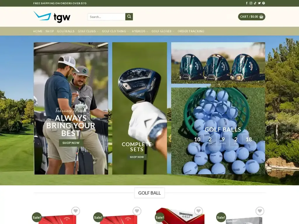 Screenshot of Non-Delivery scam website "Golfballlab"