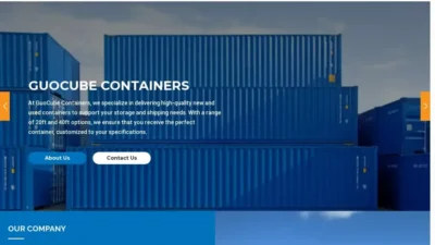 Screenshot of Non-Delivery scam website "Guocubecontainers.com"