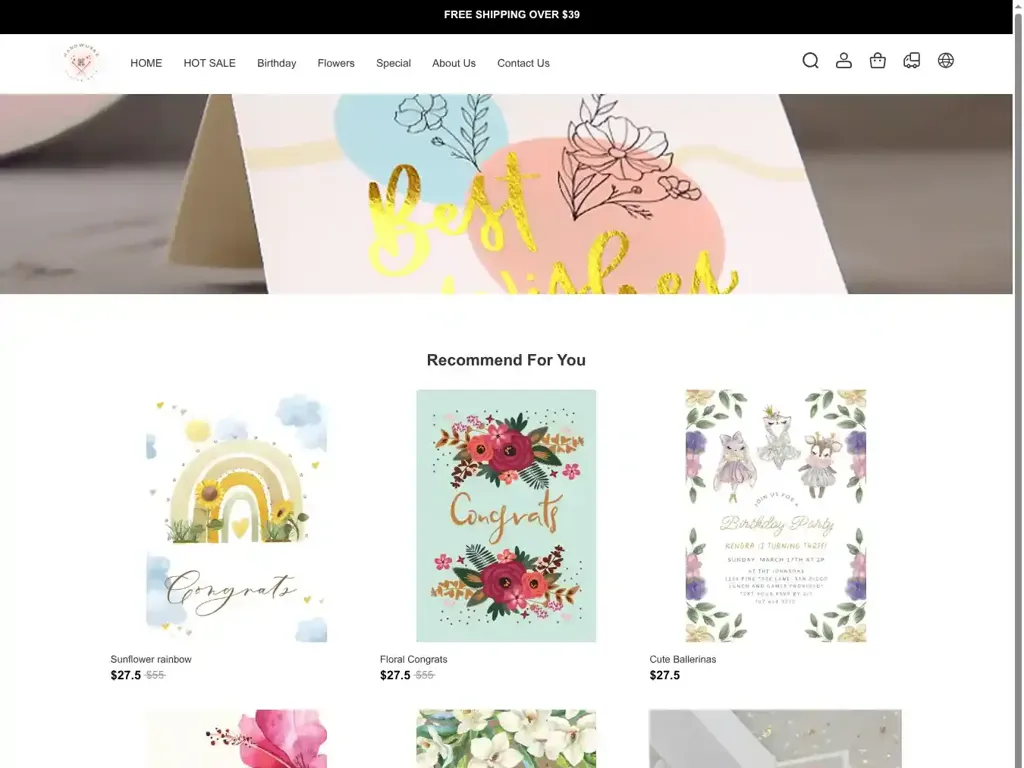 Screenshot of Non-Delivery scam website ""