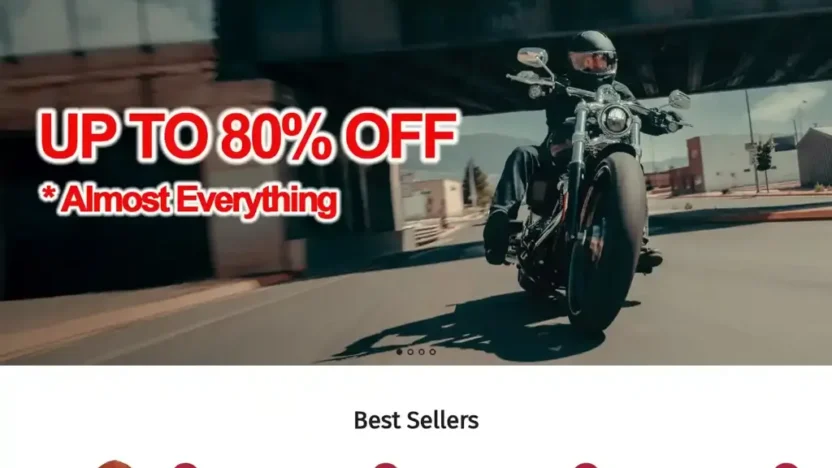 Screenshot of Non-Delivery scam website "Harleydavidsonoff.shop"