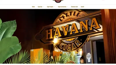 Screenshot of Non-Delivery scam website "Havanacigarstores.com"