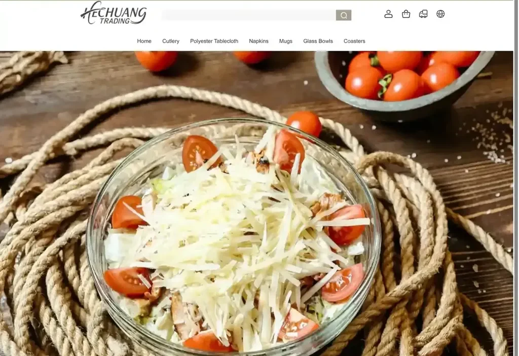 Screenshot of Non-Delivery scam website "Hechuangtra.shop"