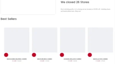 Screenshot of Non-Delivery scam website "Hellyhansen-vip.com"