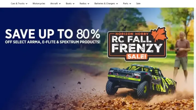 Screenshot of Non-Delivery scam website "Horizonhobbyeurope.com"