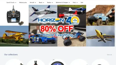 Screenshot of Non-Delivery scam website "Horlzonhobby.shop"