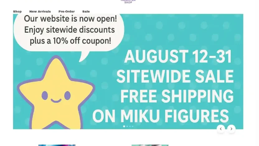 Screenshot of Non-Delivery scam website "Hoshitenshop.com"