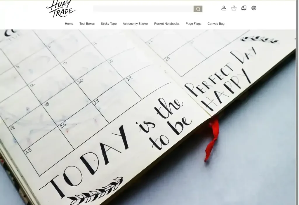 Screenshot of Non-Delivery scam website "Huaytrade.shop"