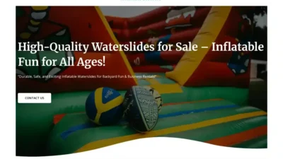 Screenshot of Non-Delivery scam website "Inflatablebouncerstore.com"