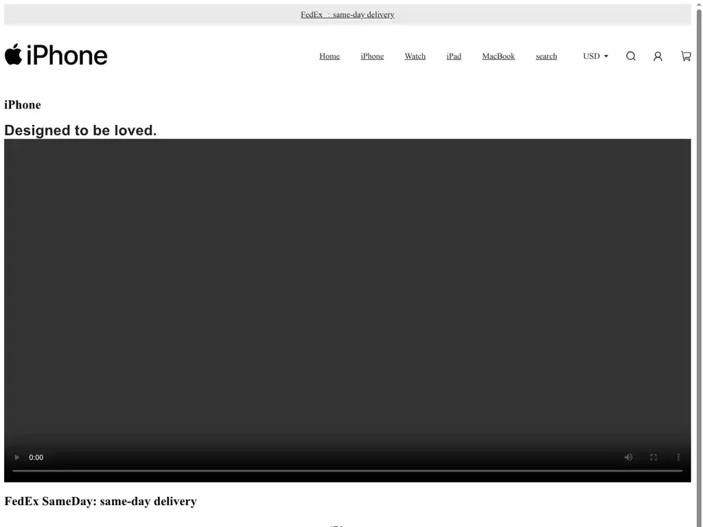 Screenshot of Non-Delivery scam website "500 Internal Server Error"