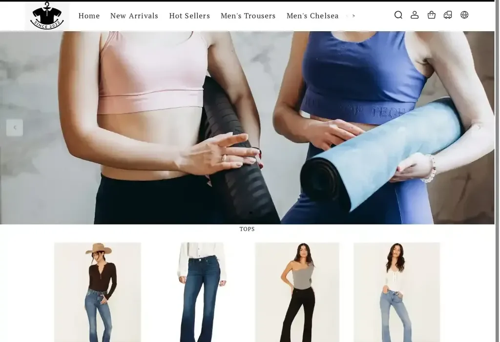 Screenshot of Non-Delivery scam website "Janieandjack-shop.com"