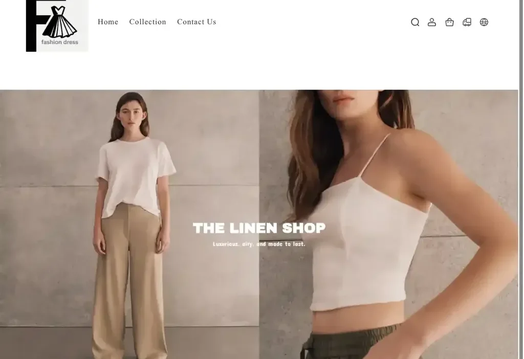 Screenshot of Non-Delivery scam website "Janleandjackus.shop"