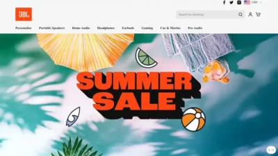 Screenshot of Non-Delivery scam website "Jbl-sale.com"