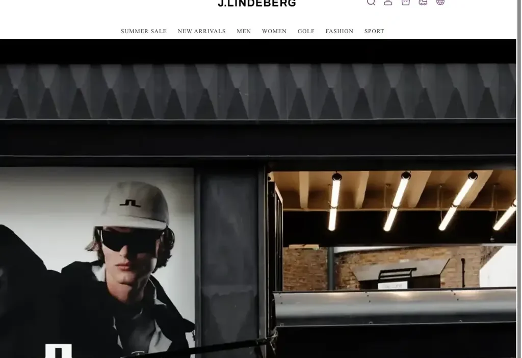 Screenshot of Non-Delivery scam website "Jlindebergsvip.com"