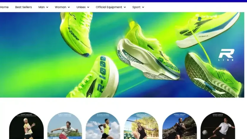 Screenshot of Non-Delivery scam website "Jomasportoutlet.com"