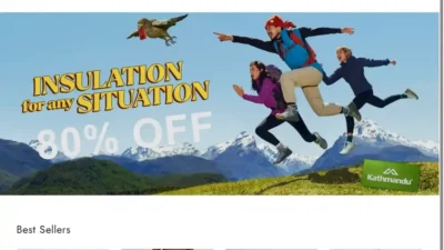 Screenshot of Non-Delivery scam website "Kathmendu.shop"