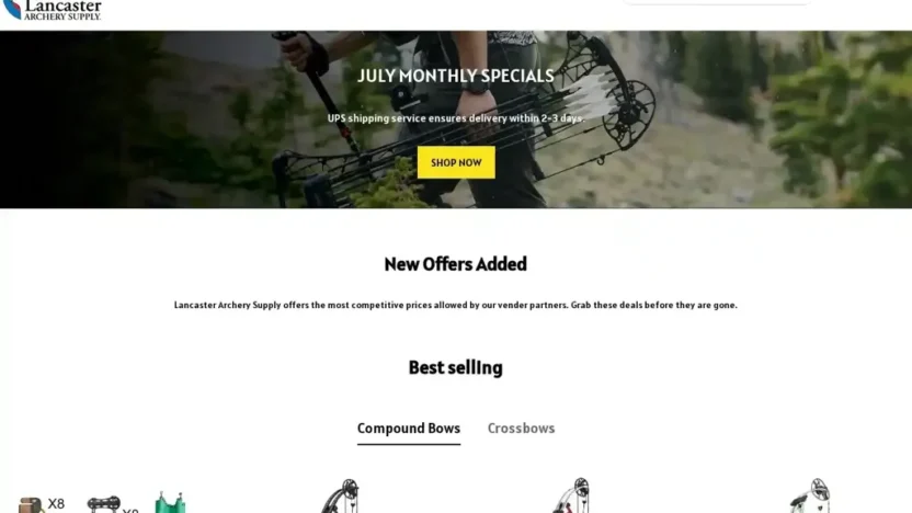 Screenshot of Non-Delivery scam website "Lancastervip.shop"