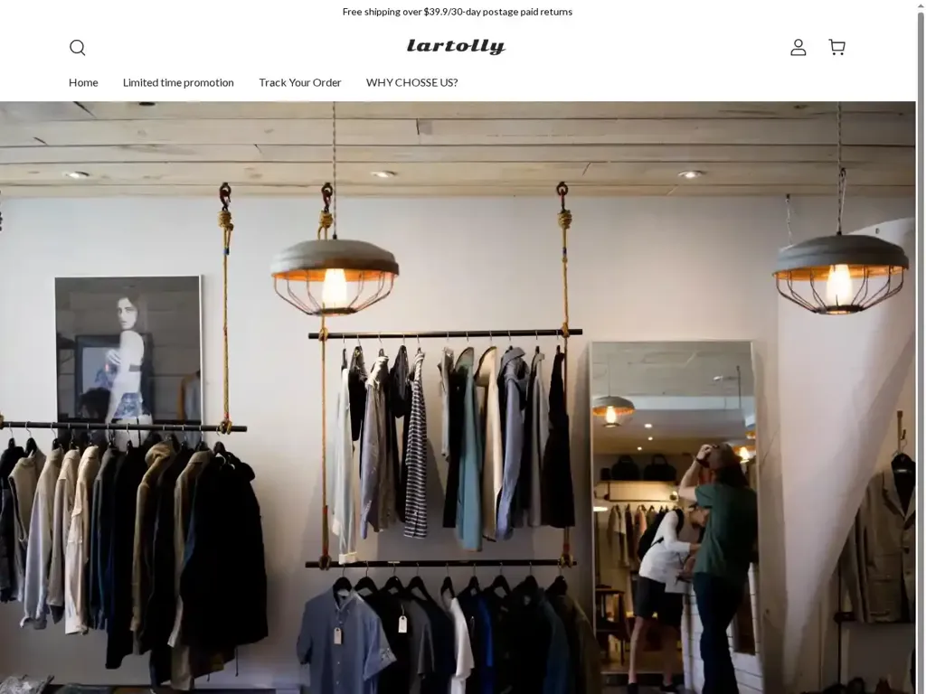 Screenshot of Non-Delivery scam website "lartolly.com"