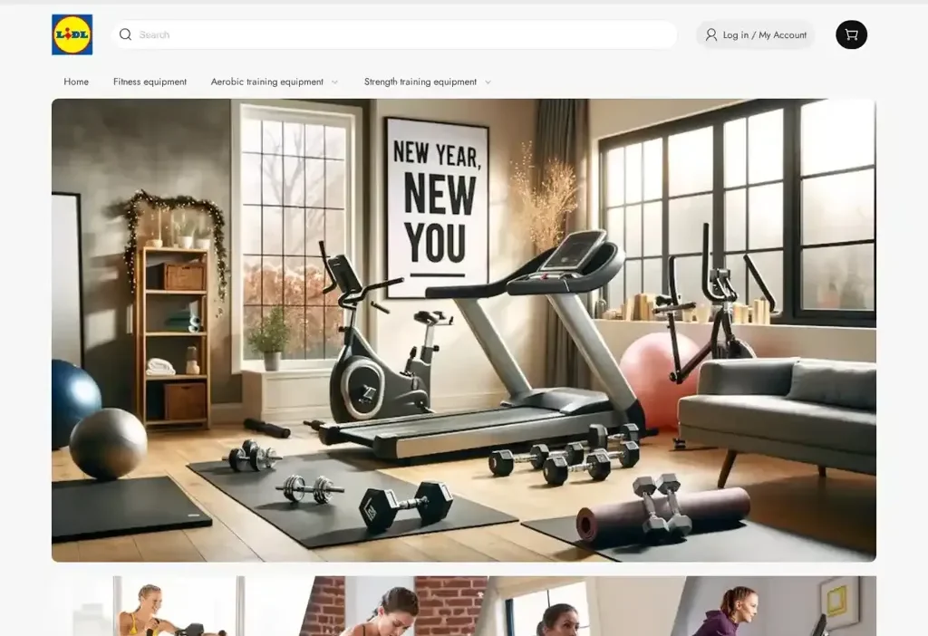 Screenshot of Non-Delivery scam website "Lidfitnesssgymeu.com"