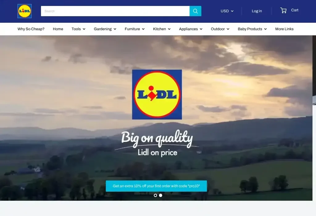 Screenshot of Non-Delivery scam website "Lidtops.com"