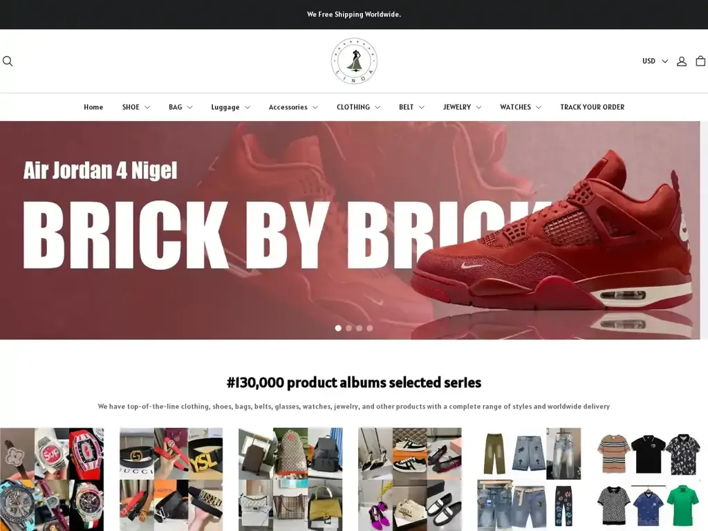 Screenshot of Non-Delivery scam website "500 Internal Server Error"