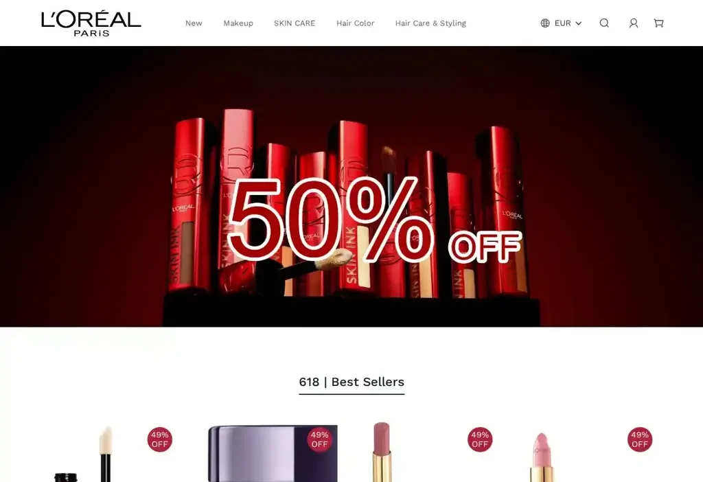 Screenshot of Non-Delivery scam website "Loresale.shop"