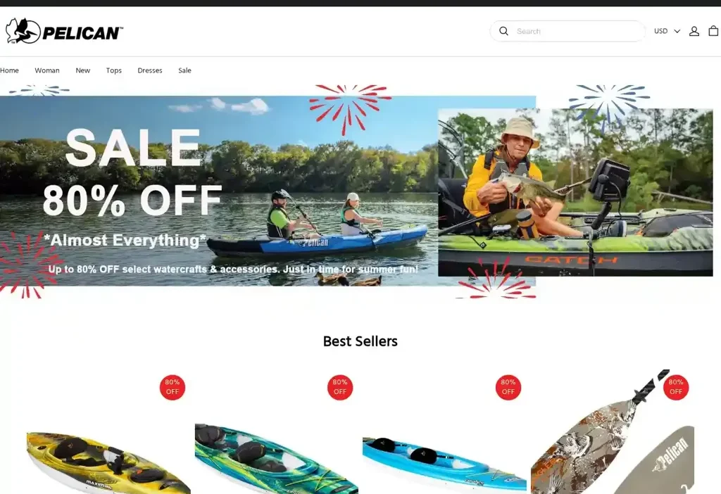 Screenshot of Non-Delivery scam website "Lornajanenz.com"