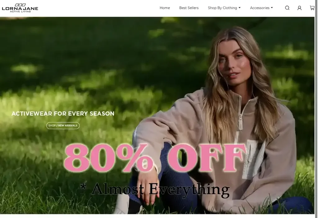 Screenshot of Non-Delivery scam website "Lornajaneofficialau.com"