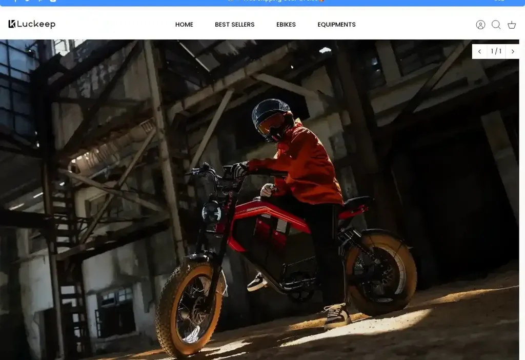 Screenshot of Non-Delivery scam website "Luckeepofficial.com"